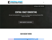 Tablet Screenshot of centralcoastconcreting.com
